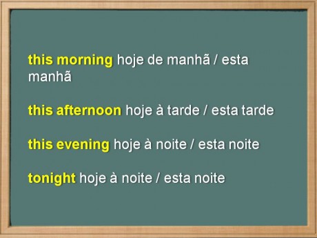 Como se diz "hoje de manhã" em inglês? - inFlux