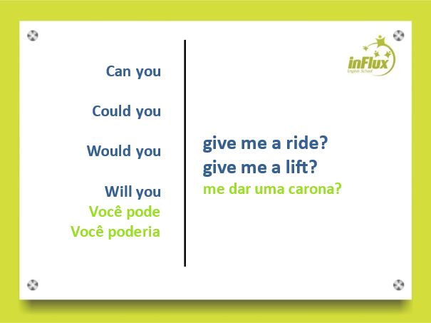 como pedir carona em inglês - inFlux Blog