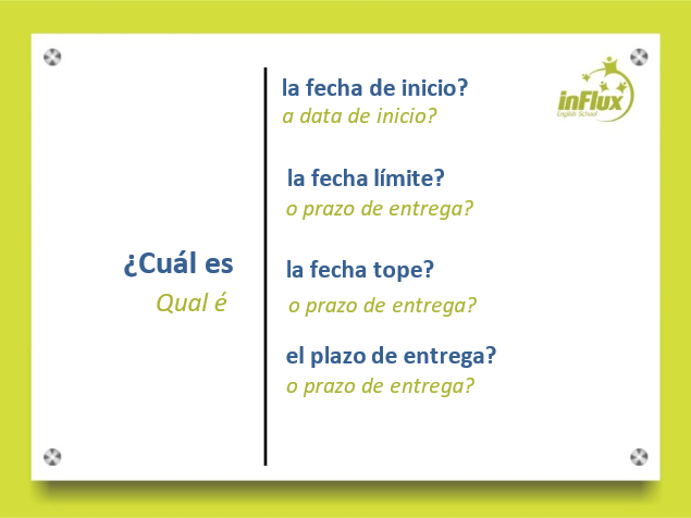 como falar sobre prazos em espanhol