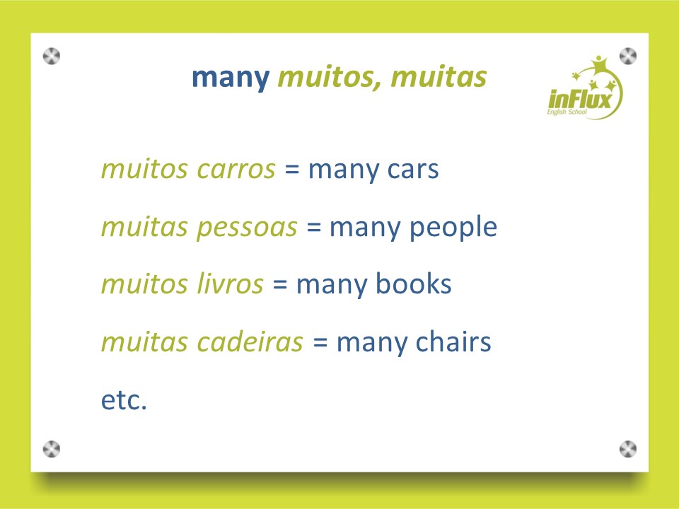 Many e Much em inglês inFlux Many e Much em inglês inFlux