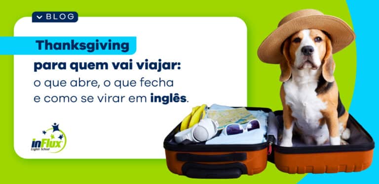 chachorro dentro de uma mala de viagem para o thanksgiving