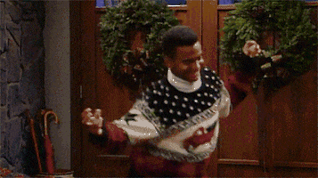 TV gif. Alfonso Ribeiro as Carlton in Fresh Prince of Bel-Air is doing his Carlton dance while wearing an ugly Christmas sweater.


inFlux English School: O que significa "an ugly Christmas sweater" em inglês?