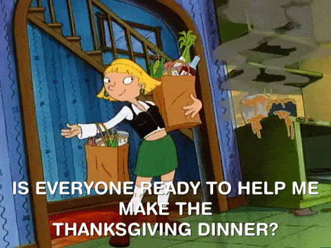 Etiqueta de convidado no Thanksgiving: o que levar, como oferecer ajuda e conversar giphy 61 inFlux